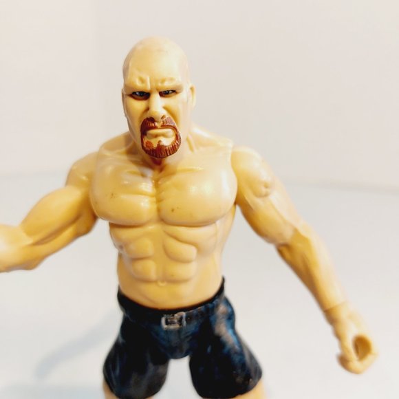 Vtg 1999 WWE Action Figure Stone Cold Steve Austin 6" Jakks Pacific Titan Tron - Picture 5 of 5